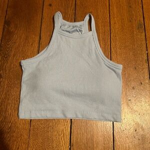 Klassy Network Light Blue Ribbed Tank Top